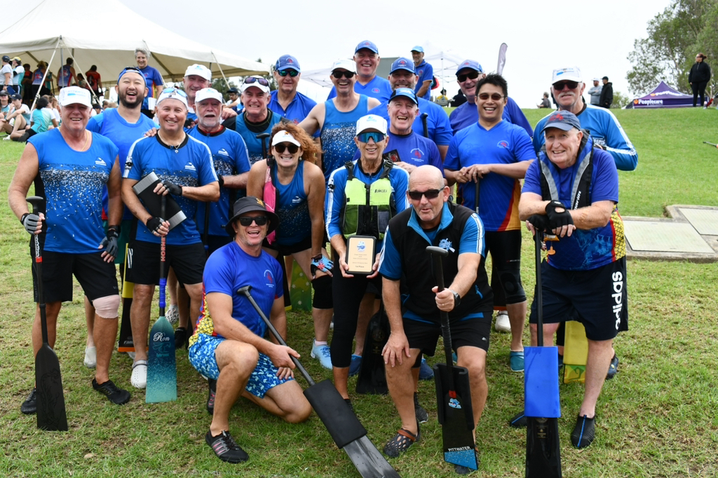 Dragon boat paddlers